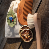Mystic Therapy 2-Piece Set | 100% Natural Goat Hair Soft Face/Hair Care Brush + Cherry Wood Comb Mystic Therapy 2-Piece Set | 100% Natural Goat Hair Soft Face/Hair Care Brush + Cherry Wood Comb