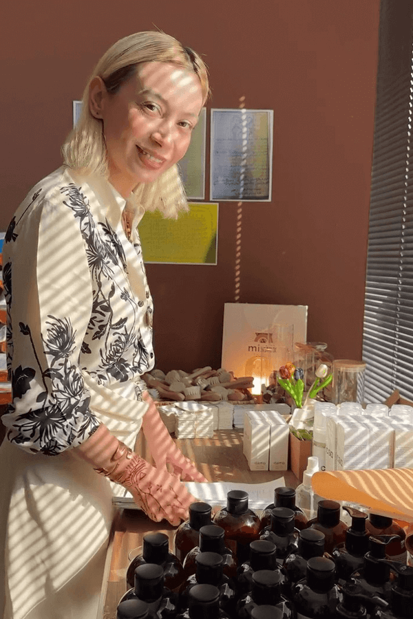 Mystic Therapy 2-Piece Set | 100% Natural Goat Hair Soft Face/Hair Care Brush + Cherry Wood Comb Mystic Therapy 2-Piece Set | 100% Natural Goat Hair Soft Face/Hair Care Brush + Cherry Wood Comb