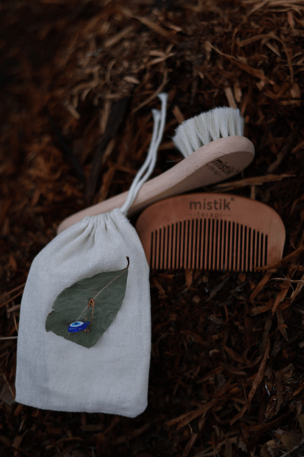 Mystic Therapy 2-Piece Set | 100% Natural Horse Hair Face/Hair Care Brush + Cherry Wood Comb Mystic Therapy 2-Piece Set | 100% Natural Horse Hair Face/Hair Care Brush + Cherry Wood Comb